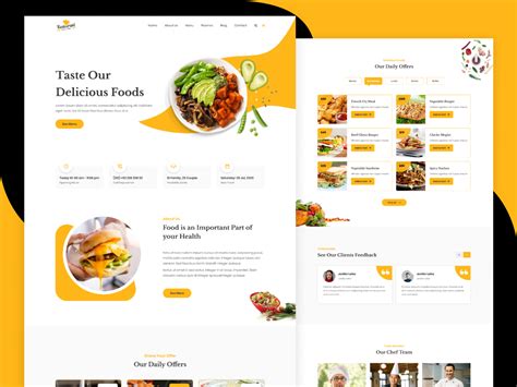 Restaurant Website Template by Md Zia Uddin on Dribbble