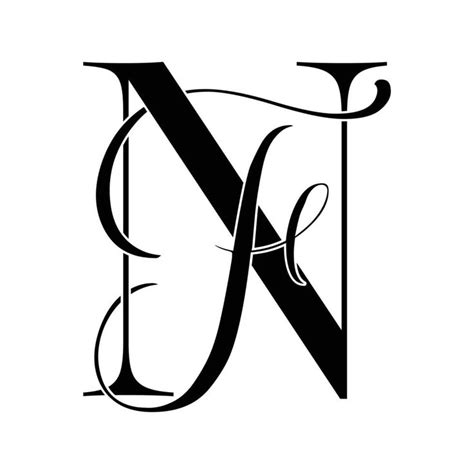 nf ,fv, monogram logo. Calligraphic signature icon. Wedding Logo ...