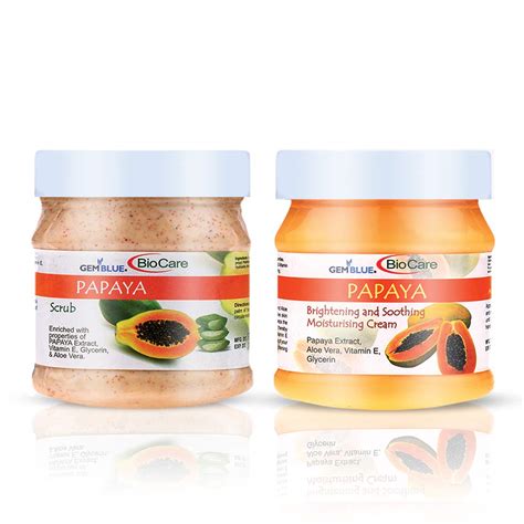 Buy Gemblue Biocare Papaya Scrub Ml Gemblue Biocare Papaya Cream