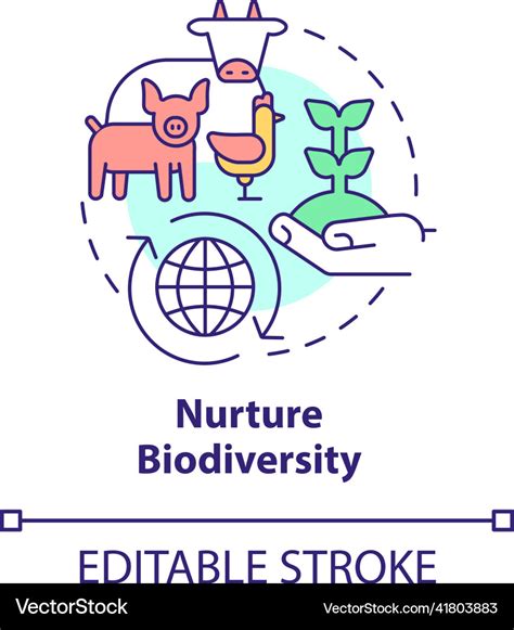 Nurture Biodiversity Concept Icon Royalty Free Vector Image