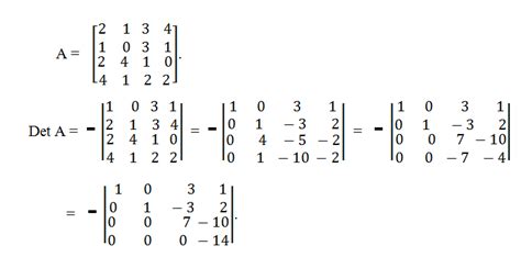 Cara Menghitung Determinan Matriks 4x4 Van Imagesee