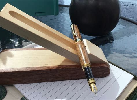 Wooden Fountain Pen Hand Made In Cambridge Uk From Spalted Etsy