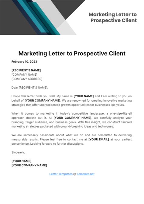 Free Marketing Letter Templates And Examples Edit Online And Download