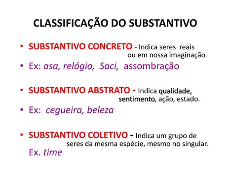 Classificacao Dos Substantivos