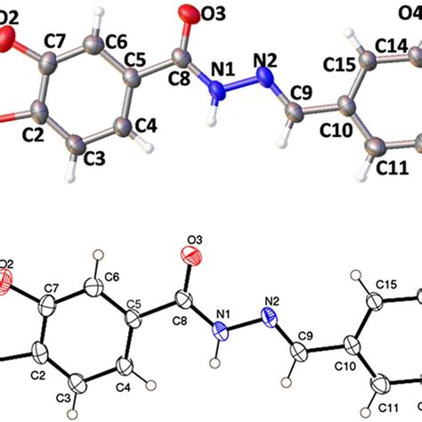 A Ortep Diagram Of Compound D With Atom Labeling At Ellipsoid