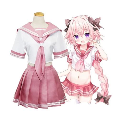 Anime Cosplay Fate Apocrypha Fgo Astolfo Sailor Suit Lolita Cosplay