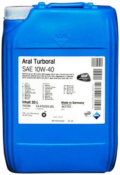 ᐉ Масло моторное Aral Turboral SAE 10W 40 20 л 372