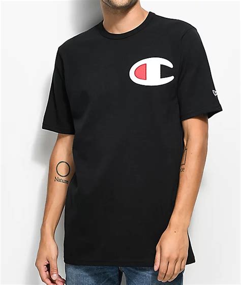 Champion Heritage Big C Patch Black T Shirt Zumiez