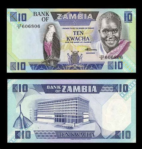 Zambia 10 Kwacha 1980 1988 UNC 20 PCS Consecutive Lot P 26e