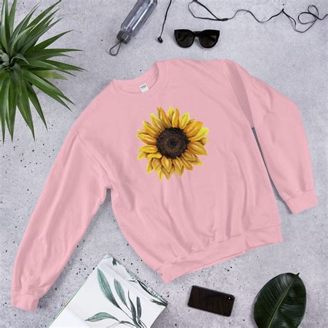 Sunflower Sweater Sunflower Sweatshirt Fall Sweater Etsy