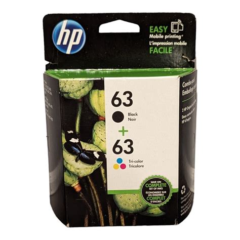 HP 63 Black TriColor Inks Combo Pack Genuine OEM New Sealed Unopened