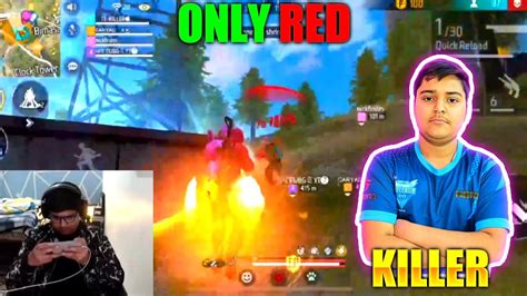 Killer Ff Only Red Gameplay Free Fire Esports Rocky And Rdx Pahadi Tg Delete Tg Fozyajay