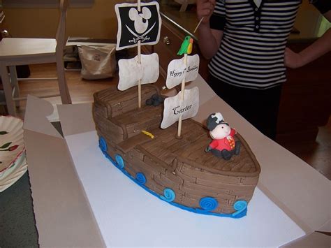 1st Birthday Pirate Ship Cake