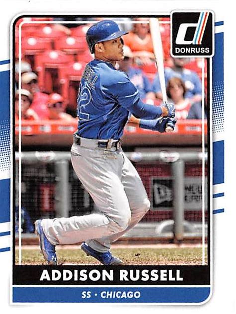 Addison Russell Baseball Card Chicago Cubs World Series Champion