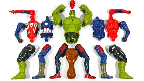 Avengers Toys Assemble Miles Morales Captain America Siren Head Hulk