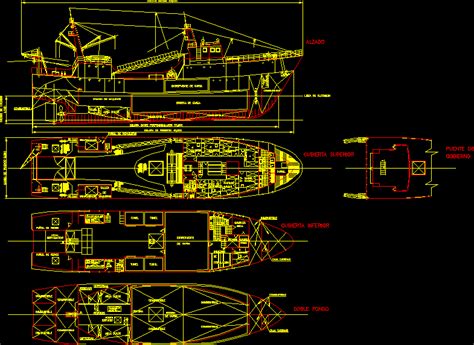 Fishing Boat DWG Plan For AutoCAD Designs CAD