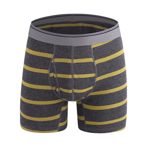 Penkiiy Mens Underwear Boxer Briefs Mens Striped Underwear With Side