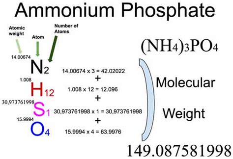 Ammonium Phosphate Nh Po Molecular Weight Calculation