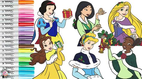 Disney Princess Coloring Book Compilation Snow White Rapunzel