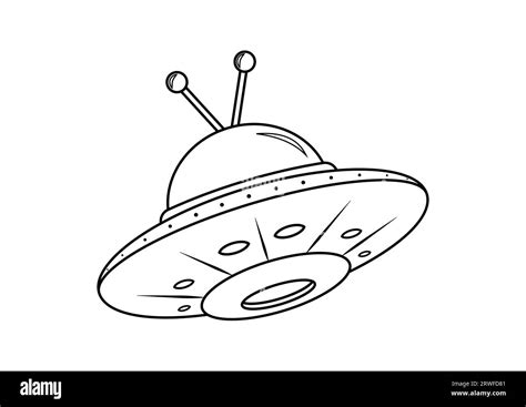 Cartoon illustration funny alien spaceship hi-res stock photography and ...