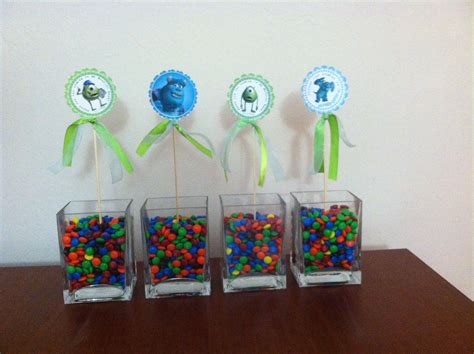 Mms Centerpieces Monster Inc Theme 1st Birthday Parties Bday Party