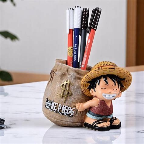 Anime Pen Holder Luffy Resin Pen Holder Desk Organizer Home Decor