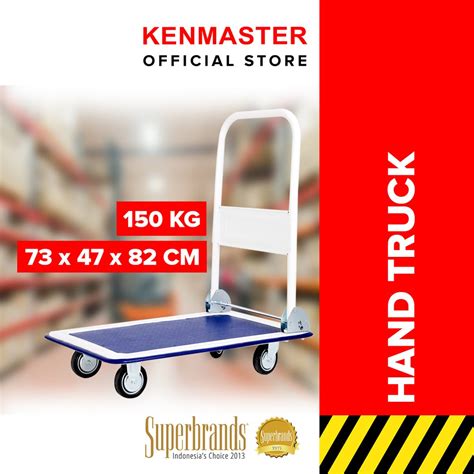 Jual Kenmaster Hand Truck 150 300 KG Besi Roda Nylon Troli Barang