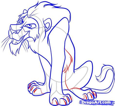 How To Draw Scar Step By Step Disney Characters Cartoons Draw