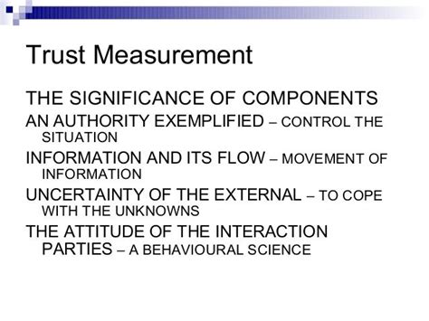 Trust Measurement