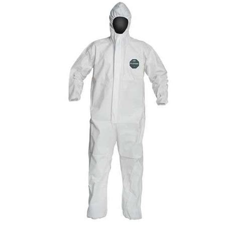 Dupont Hooded Disposable Coveralls 25 PK White Microporous Film