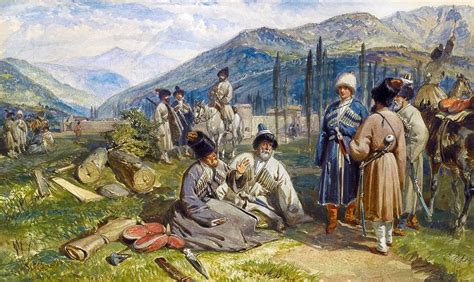 Circassians At The Fort Of Waia Painting By Motionage Designs Fine Art America