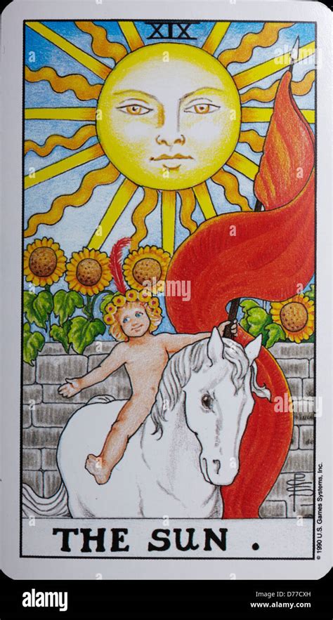 The Sun Tarot Vintage Illustration Poster Major Arcana Tarot Card