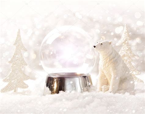 Snow globe in winter scene — Stock Photo © Sandralise #4340658