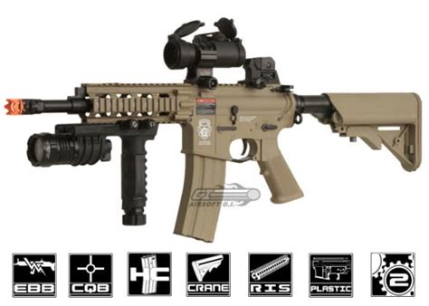 Gandg Combat Machine Gr16 Rush M 4 Tan Carbine Aeg