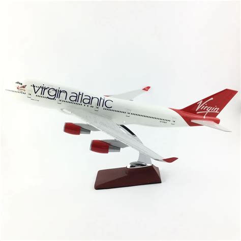 45 47cm Virgin Atlantic Boeing 747 400 1150 B747 Alloy Aircraft Model