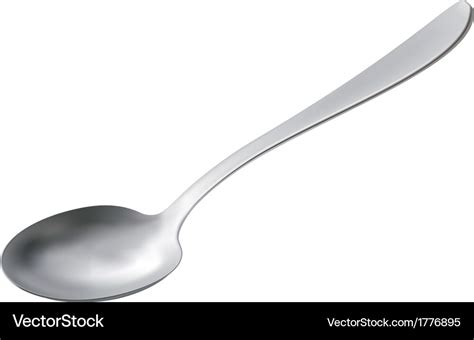 Spoon Isolated Royalty Free Vector Image VectorStock