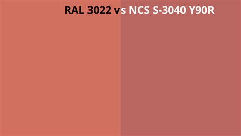 Ral 3022 Vs Ncs S 3040 Y90r Ral Colour Chart Uk