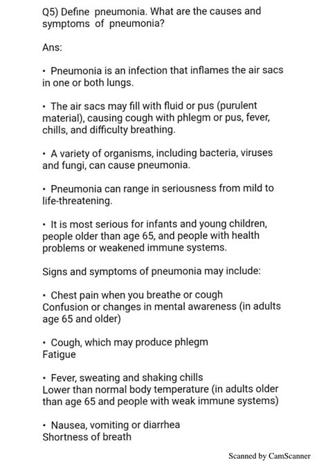 Solution Pneumonia Types Causes Symptoms And Management Studypool