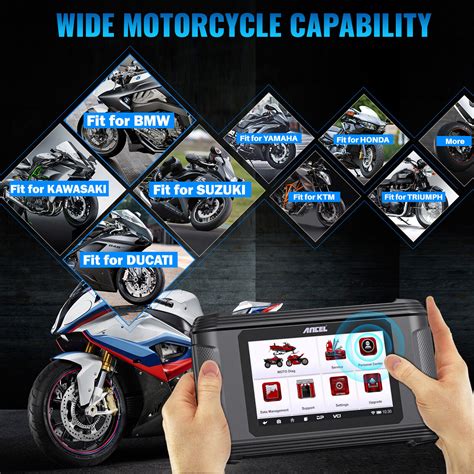 Ancel Mt Pro Obd Scanner Motorcycle Atv Mtv Utv Full System