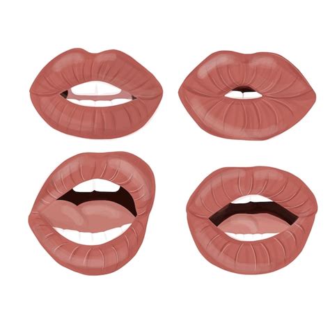 Premium Vector Sexy Lips Set