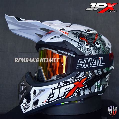 Jual HELM JPX CROSS FOX1 X13 PEARL WHITE GLOSS PAKET GANTENG GOOGLE