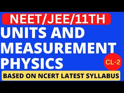 PHYSICS Units And Measurement LEC 1 CLASS 11 NEET IIT BY S P SIR