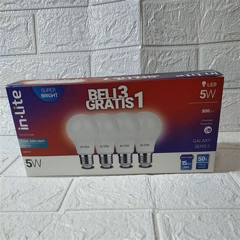 Jual Lampu Led Bulb Inlite 5 Watt Beli 3 Gratis 1 Shopee Indonesia