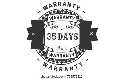 Days Warranty Icon Vintage Rubber Stock Vector Royalty Free