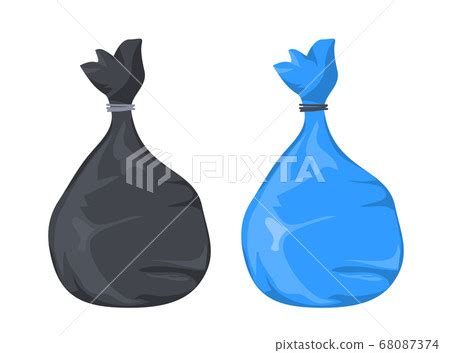 Rubbish Garbage Bag Vector Plastic Icon Trash Stock Illustration