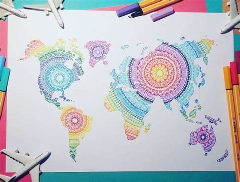 Instagram Art Feature Page On Instagram The World Map Mandala