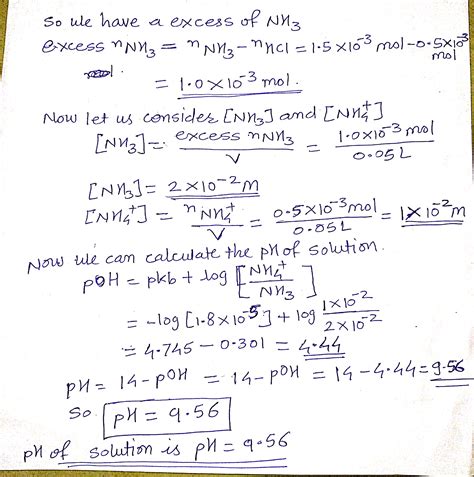 Solved Consider The Titration Of Ml Of M Nh With