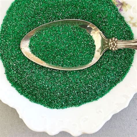 Green Glitter Glass Etsy