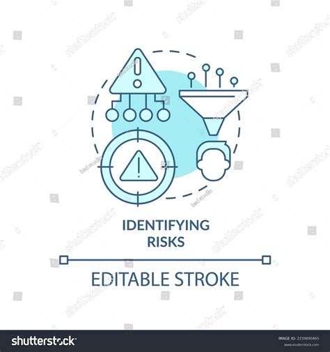 Identifying Risks Turquoise Concept Icon Risk Stock Vector Royalty