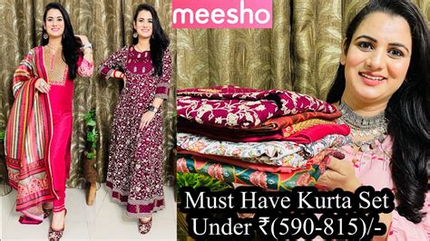 Summer Special Meesho Kurta Set Haul Under ₹815👗meesho Gown Anarkali